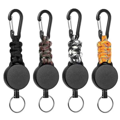 Fhlbestyu 4/2 Stücke Schlüsselanhänger Ausziehbar, Schlüsselband Ausziehbar JoJo mit 60cm Ausziehbar Stahlseil, Einziehbarer Schlüsselanhänger Schlüsselkette Karabiner Fhlbestyu 4/2 Stücke Schlüsselanhänger Ausziehbar, Schlüsselband Ausziehbar JoJo mit 60cm Ausziehbar Stahlseil, Einziehbarer Schlüsselanhänger Schlüsselkette Karabiner von Fhlbestyu