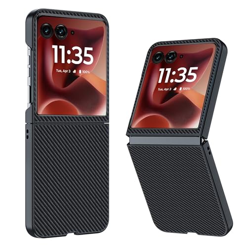 Schutzhülle für Motorola Razr Ultra 2025, 17,8 cm (7 Zoll), robuste, kratzfeste, stoßfeste Handyhülle für Moto Razr Ultra 2025, Anthrazitschwarz von Fhyeugfy
