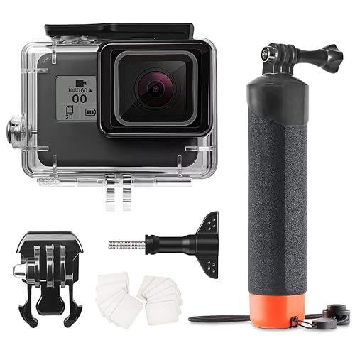 FitStill Wasserdichte Unterwasser-Schutzhülle, kompatibel mit Go Pro Hero 2018/7/6/5, schwarz, Einbeinstativ, schwimmender Handgriff, Selfie-Stick für Hero7, Hero6, Hero5, schwarzes Zubehör-Set FitStill Wasserdichte Unterwasser-Schutzhülle, kompatibel mit Go Pro Hero 2018/7/6/5, schwarz, Einbeinstativ, schwimmender Handgriff, Selfie-Stick für Hero7, Hero6, Hero5, schwarzes Zubehör-Set von FiTSTILL