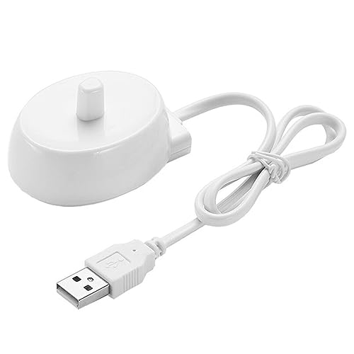 FiTspi Elektrische Zahnbürste Ladegerät für Braun Oral-B Serie D12 D20 D16 Zahnbürstenadapter Ladeschale Universal USB Port Ladegerät von FiTspi