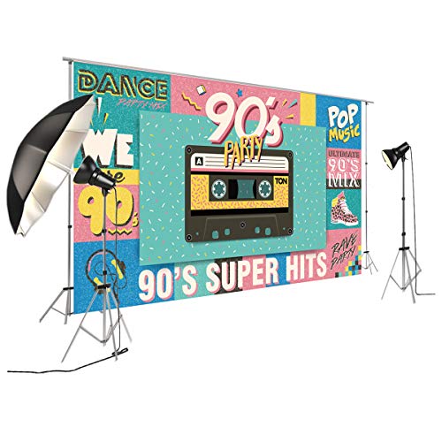 NIVIUS Foto Disco Party Banner Vinyl ohne Reflexionen - Rückkehr zu den 80er 90er Jahren für Partydekoration, XT-7376, 79"x59"(200x150cm) von FiVan