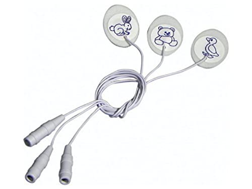 Fiab - Universelle, ovale EKG-Elektroden aus Schaumstoff zum Einmalgebrauch, 23x30 mm, für Kinder und Säuglinge, 150 Elektroden, 5 Packungen mit 30 Stücken von Fiab