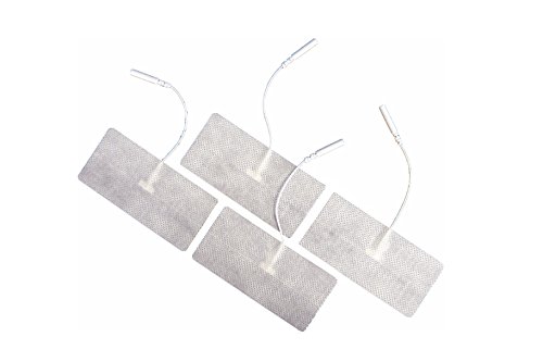PG474W Einweg-Elektrostimulationselektroden aus leitfähigem Stoff mit Stecker und Kabel - rechteckig (45mm x 98mm) von Fiab