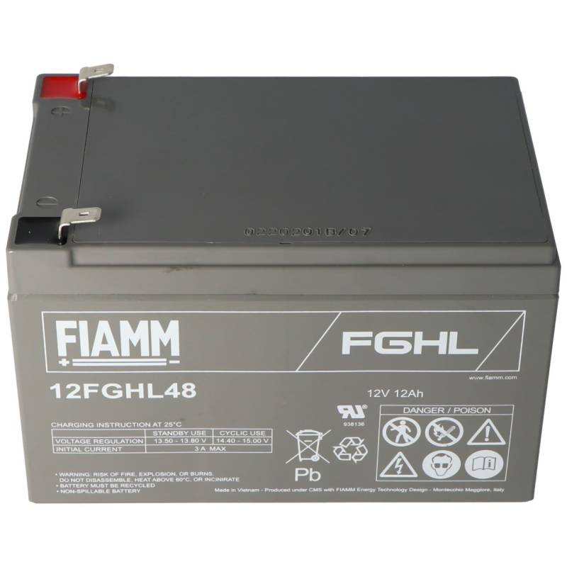 Fiamm 12FGHL48 Blei PB Akku 12 Volt 12000mAh mit Faston 6,3mm Kontakten von FIAMM