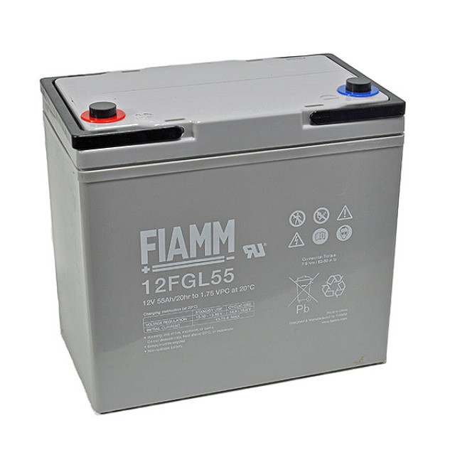 Fiamm 12FGL55 Blei Akku mit M6 Schraubanschluss 12V, 55000mAh Fiamm 12FGL55 Blei Akku mit M6 Schraubanschluss 12V, 55000mAh von FIAMM