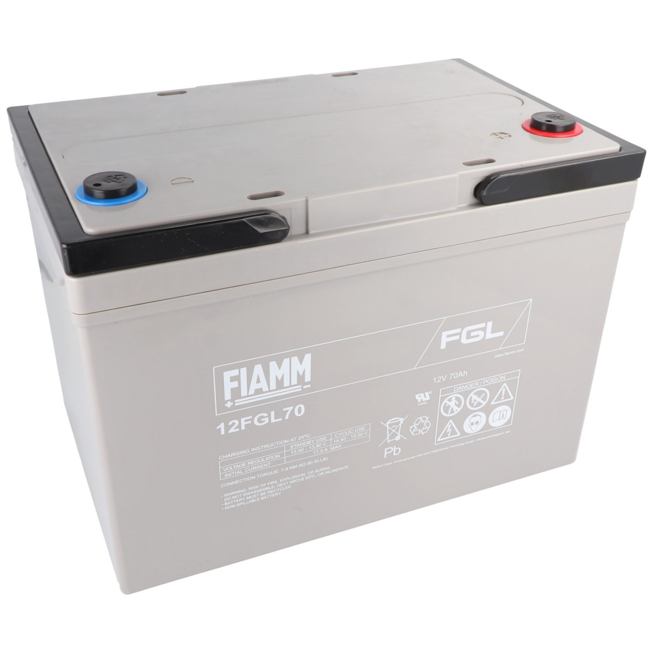 Fiamm 12FGL70 Blei Akku mit M6 Schraubanschluss 12V, 70000mAh Fiamm 12FGL70 Blei Akku mit M6 Schraubanschluss 12V, 70000mAh von FIAMM