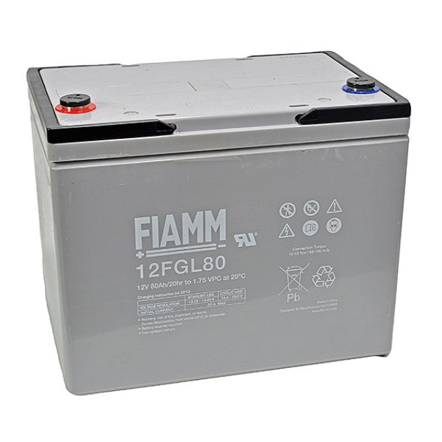 Fiamm 12FGL80 Blei Akku mit M8 Schraubanschluss 12V, 80000mAh Fiamm 12FGL80 Blei Akku mit M8 Schraubanschluss 12V, 80000mAh von FIAMM
