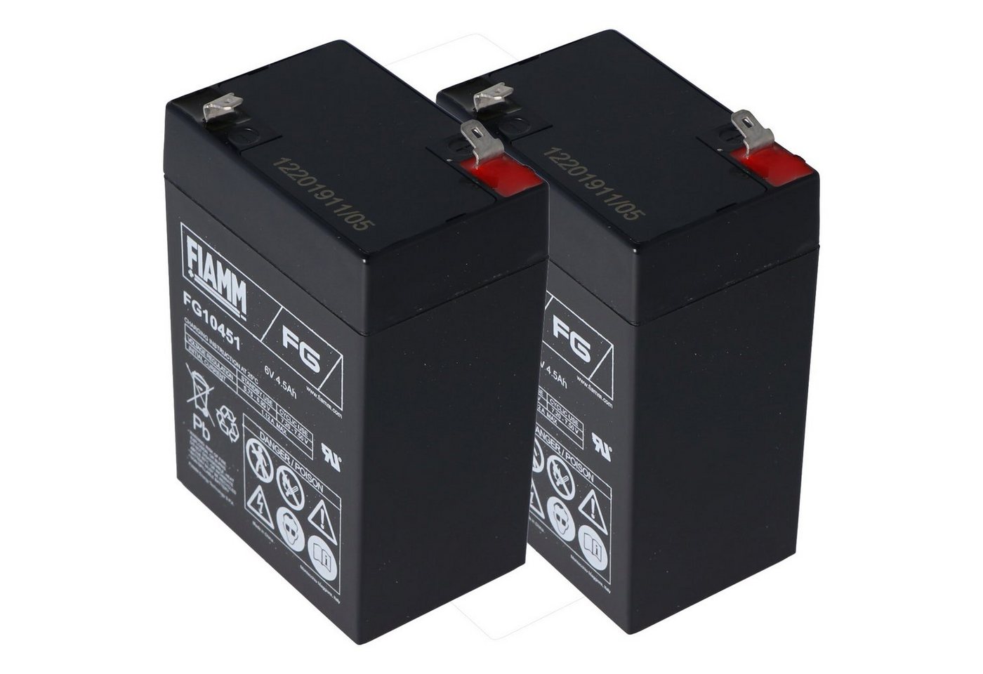 Fiamm Akku passend für APC RBC1 Akku, APC Back-UPS, Modell BK200BI Akku 4500 mAh (6,0 V) von Fiamm