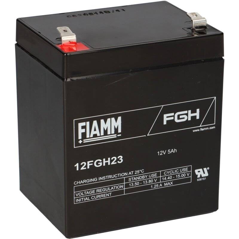Fiamm Blei-Akku 12FGH23 12V 5Ah Pb Faston 6,3mm von Fiamm