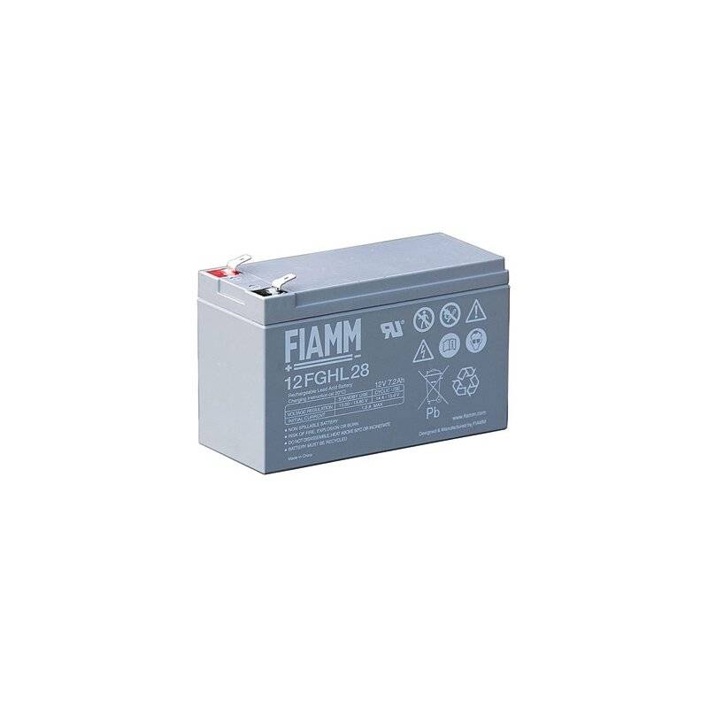 Fiamm Blei-Akku 12FGHL28 12V 7,2Ah Pb Faston 6,3 mm von Fiamm