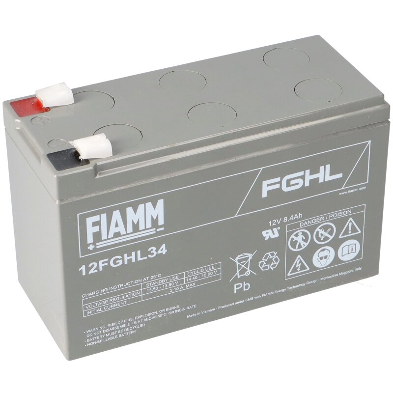 Fiamm Blei-Akku 12FGHL34 12V 8,4Ah Pb Faston 6,3 mm Fiamm Blei-Akku 12FGHL34 12V 8,4Ah Pb Faston 6,3 mm von Fiamm