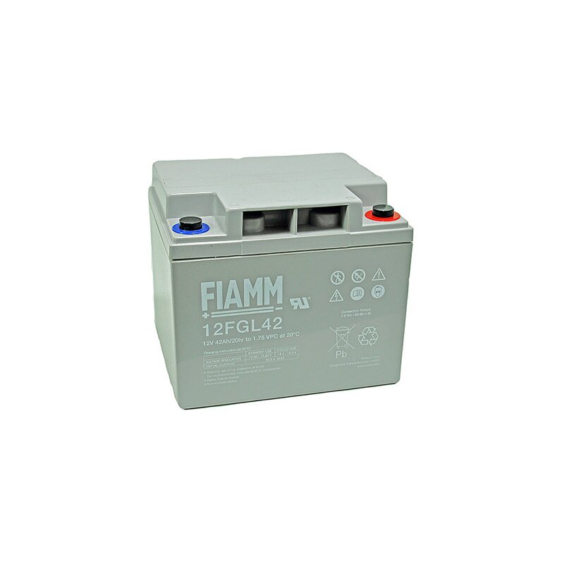 Fiamm Blei-Akku 12FGL42 12V 42Ah Pb M6 Innengewinde von Fiamm