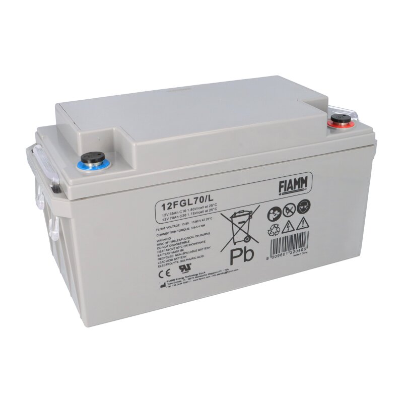 Fiamm Blei-Akku 12FGL70/L 12V 70Ah Pb M6 Innengewinde Fiamm Blei-Akku 12FGL70/L 12V 70Ah Pb M6 Innengewinde von Fiamm