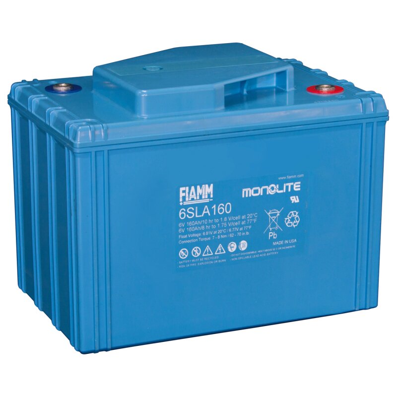 Fiamm Blei-Akku 6SLA160 MonoLite 6V 160Ah M8 Innengewinde Fiamm Blei-Akku 6SLA160 MonoLite 6V 160Ah M8 Innengewinde von Fiamm