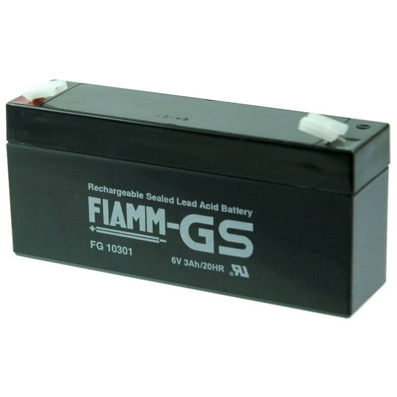 Fiamm Blei-Akku FG10301 6V 3000mAh Pb Faston 4,8mm von Fiamm