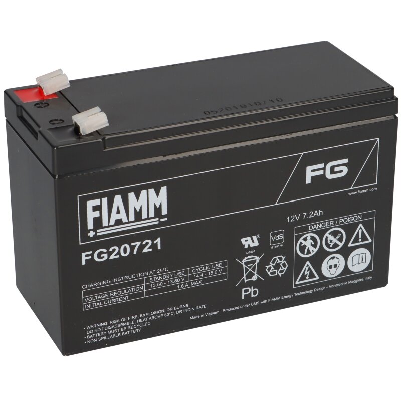 Fiamm Blei-Akku FG20721 Pb 12V / 7,2Ah Faston 4,8 Fiamm Blei-Akku FG20721 Pb 12V / 7,2Ah Faston 4,8 von Fiamm