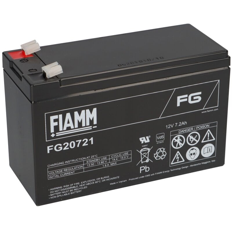 Fiamm Blei-Akku FG20721 Pb 12V / 7,2Ah Faston 4,8 Fiamm Blei-Akku FG20721 Pb 12V / 7,2Ah Faston 4,8 von Fiamm