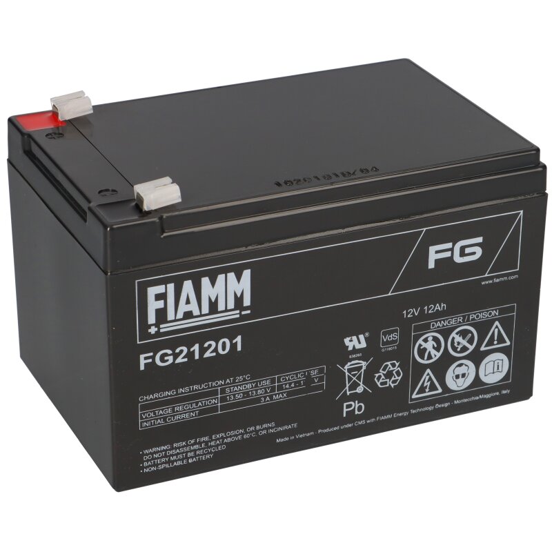 Fiamm Blei-Akku FG21201 Pb 12V / 12Ah Faston 4,8 Fiamm Blei-Akku FG21201 Pb 12V / 12Ah Faston 4,8 von Fiamm