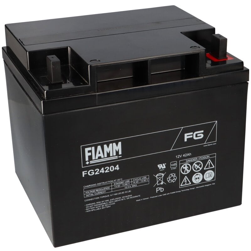 Fiamm Blei-Akku FG24204 12V 42Ah Pb M6 Schraubanschluss Fiamm Blei-Akku FG24204 12V 42Ah Pb M6 Schraubanschluss von Fiamm
