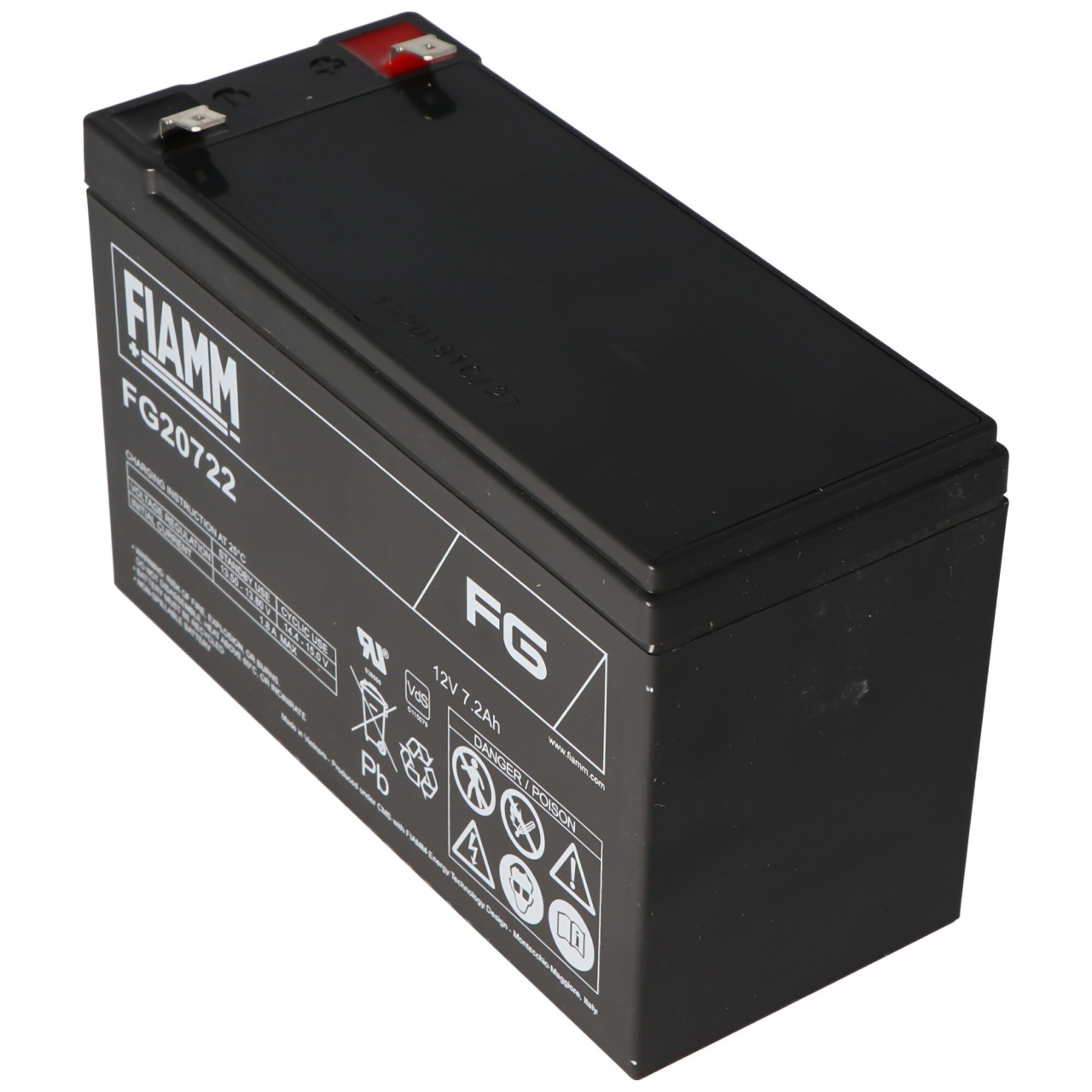 Fiamm FG20722 Akku 12 Volt, 7,2Ah mit 6,3mm Steckkontakten Fiamm FG20722 Akku 12 Volt, 7,2Ah mit 6,3mm Steckkontakten von FIAMM