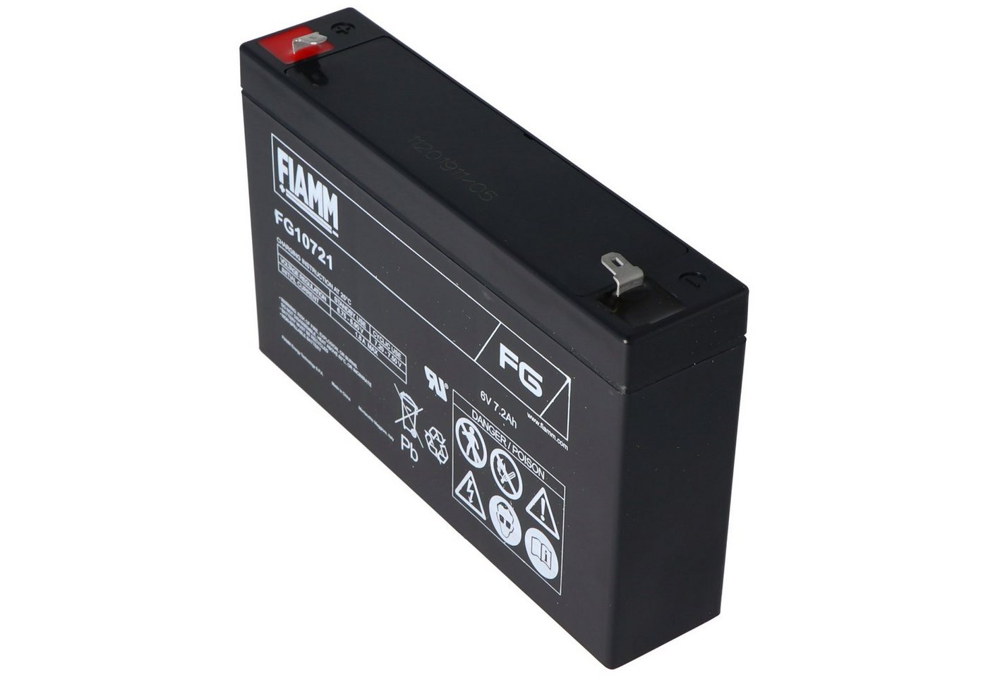 Fiamm Fiamm FG10721 Blei Akku 6 Volt 7,2Ah Akku 7200 mAh (6,0 V) von Fiamm