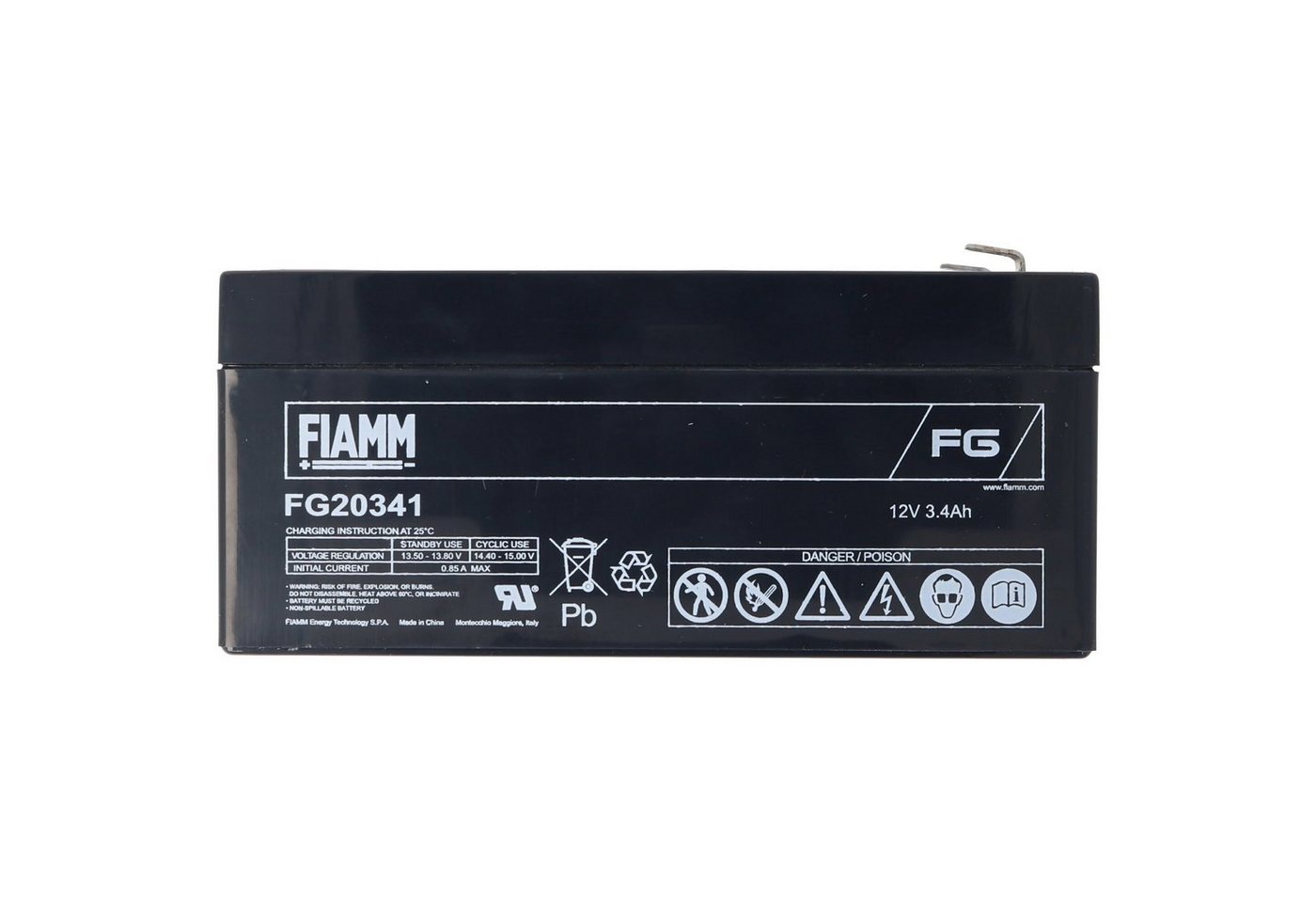 Fiamm Fiamm FG20341 Akku, ehemals FG20301 Akku 12 Volt 3400mAh Blei PB Akku Akku 3000 mAh (12,0 V) von Fiamm