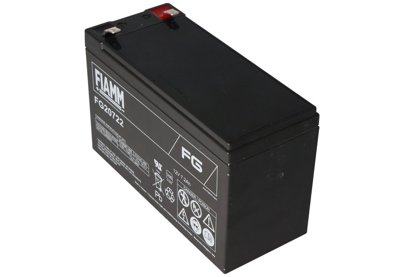 Fiamm Fiamm FG20722 Akku 12 Volt, 7,2Ah mit 6,3mm Steckkontakten Akku 7200 mAh (12,0 V) von Fiamm