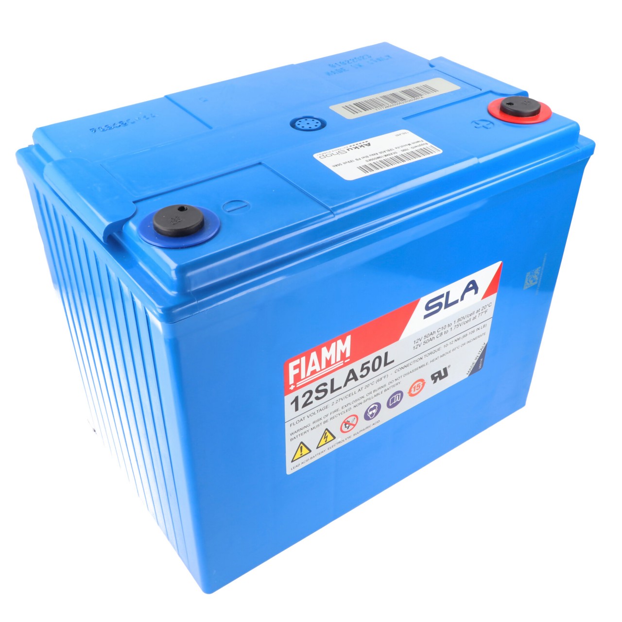 Fiamm Monolite 12SLA50 Blei Akku mit M6 Schraubanschluss 12V, 50000mAh Fiamm Monolite 12SLA50 Blei Akku mit M6 Schraubanschluss 12V, 50000mAh von FIAMM