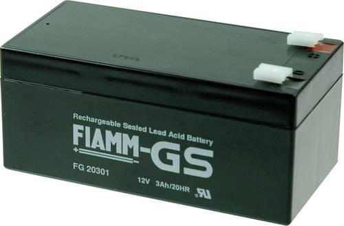 Fiamm PB-12-3,4-4,8 FG20341 Bleiakku 12V 3.4Ah Blei-Vlies (AGM) (B x H x T) 134 x 66 x 65mm Flachste von Fiamm