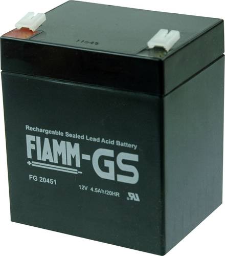 Fiamm PB-12-4,5-4,8 FG20451 Bleiakku 12V 4.5Ah Blei-Vlies (AGM) (B x H x T) 90 x 107 x 70mm Flachste von Fiamm