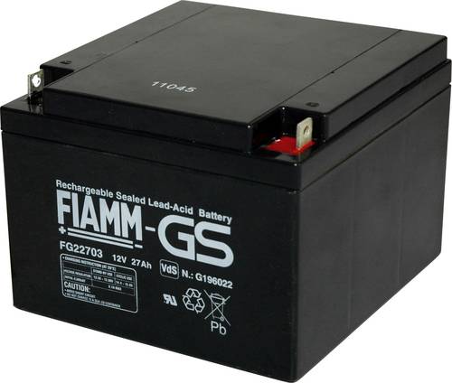 Fiamm Pb12-27-M5 FG22703 Bleiakku 12V 27Ah Blei-Vlies (AGM) (B x H x T) 166 x 125 x 175mm M5-Schraub von Fiamm