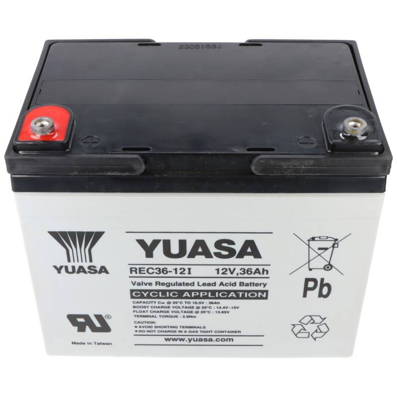 Yuasa REC36-12I, bauähnlich FGC23505 Cyclic Blei Akku mit M5 versenkter Schraubanschluss 12V, 35000mAh von FIAMM