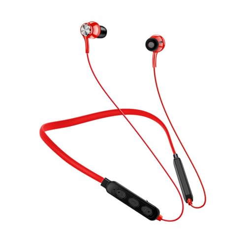 Fiauli Ergonomische Ohrhörer drahtlose Hänge-Hals-Ohrhörer mit stabilem Verbindungsdrahtregelungsdesign Bluetooth-kompatibel für Sportreisen Rauschreduzierung Rot Fiauli Ergonomische Ohrhörer drahtlose Hänge-Hals-Ohrhörer mit stabilem Verbindungsdrahtregelungsdesign Bluetooth-kompatibel für Sportreisen Rauschreduzierung Rot von Fiauli