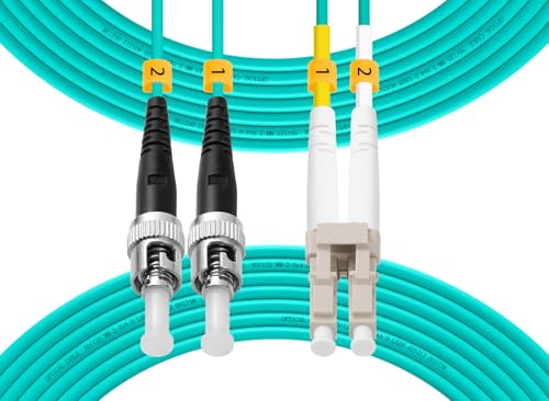 Fibergaga OM3 LC auf ST Multi-Mode-Faser-Patchkabel, Duplex 50/125 µm, 10 G/40 G OD-2,0 mm, LWL-Patchkabel, LSZH, 30 m Fibergaga OM3 LC auf ST Multi-Mode-Faser-Patchkabel, Duplex 50/125 µm, 10 G/40 G OD-2,0 mm, LWL-Patchkabel, LSZH, 30 m von Fibergaga