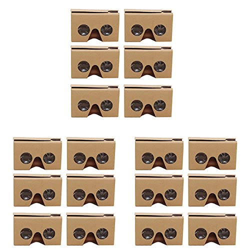 Ficher 18PCS 3D-Brille für Cardboard V2 VR 4,5-6-Smartphone + Stirnband von Ficher