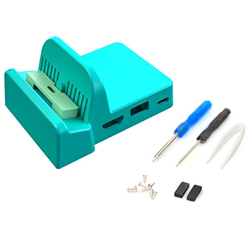 Ficher Mini-Tragbare Stand-Dockingstation Ladedockhalterung Spielen Sie Den KüHlstäNderhalter für die Switch-LöSung Blau von Ficher