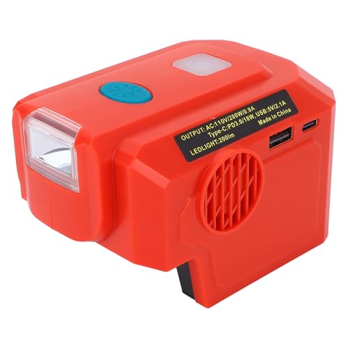 Fictory 200W Tragbarer Wechselrichter mit 200LM LED-Licht, Kompatibel mit 18V Lithium-Batterien, zuverlässige Stromquelle für Outdoor-Abenteuer Fictory 200W Tragbarer Wechselrichter mit 200LM LED-Licht, Kompatibel mit 18V Lithium-Batterien, zuverlässige Stromquelle für Outdoor-Abenteuer von Fictory