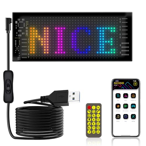 Fictory Flexibles Auto-LED-Display, wasserdicht, anpassbar per App, inklusive Fernbedienung, einfache Einrichtung Fictory Flexibles Auto-LED-Display, wasserdicht, anpassbar per App, inklusive Fernbedienung, einfache Einrichtung von Fictory