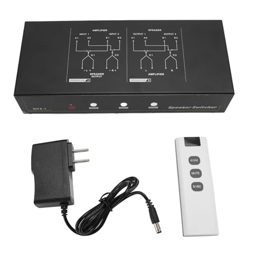 Fictory Leistungsverstärker-Lautsprecherschalter, nahtloser HiFi-Sound, Fernbedienung, 2-in-1-Out-Design, ideal für Heimkinos und Konzerte, reine Klangausgabe Fictory Leistungsverstärker-Lautsprecherschalter, nahtloser HiFi-Sound, Fernbedienung, 2-in-1-Out-Design, ideal für Heimkinos und Konzerte, reine Klangausgabe von Fictory