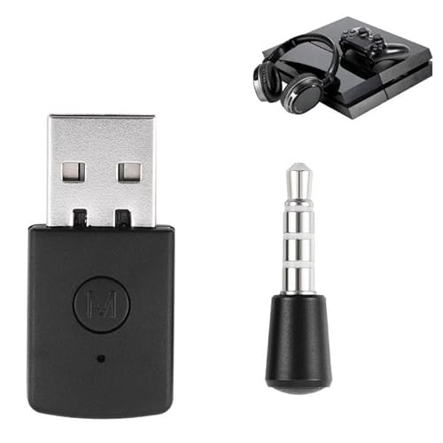 Mini USB 4.0 Bluetooth Adapter, Dongle Empfänger und Sender kompatibel mit PS4 Playstation Adapter Drahtloser Adapter Dongle Empfänger für Lautsprecher, Verstärker, Auto von Fictory