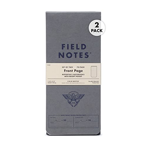 Field Notes - Vorderseite, 2er-Pack Reporter's Notizbücher – 9,5 x 20,3 cm. von Field Notes