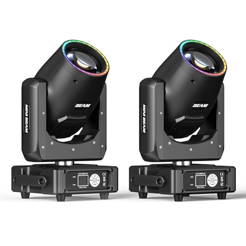 Mini 230W 7R Beam Moving Head Bühnenlicht mit RGB Leuchtring 13 Farben 14 Muster Party Lichter Scheinwerfern für Disco Club Live Show Bar Hochzeit Weihnachten Bühnentechnik-2Packs Mini 230W 7R Beam Moving Head Bühnenlicht mit RGB Leuchtring 13 Farben 14 Muster Party Lichter Scheinwerfern für Disco Club Live Show Bar Hochzeit Weihnachten Bühnentechnik-2Packs von Fieryzeal