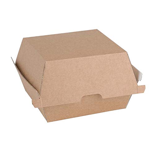 Fiesta Green FB664 Kompostierbare Burger-Boxen, 85 mm x 105 mm x 105 mm, 200 Stück von Fiesta Green