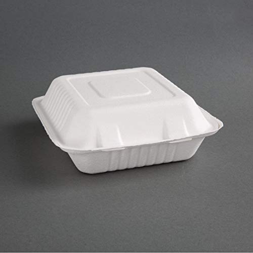 Fiesta Green Kompostierbare Bagasse-Lebensmittelbehälter, 204 mm, 200 Stück Fiesta Green Kompostierbare Bagasse-Lebensmittelbehälter, 204 mm, 200 Stück von Fiesta Green