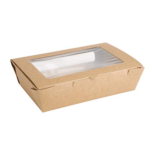 Fiesta Green Kompostierbare Salatboxen mit PLA-Fenstern, 1200 ml, 200 Stück Fiesta Green Kompostierbare Salatboxen mit PLA-Fenstern, 1200 ml, 200 Stück von Fiesta Green