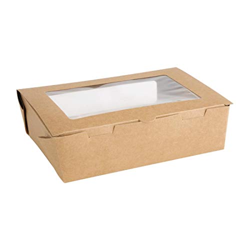Fiesta Green Kompostierbare Salatboxen mit PLA-Fenstern, 1600 ml, 200 Stück Fiesta Green Kompostierbare Salatboxen mit PLA-Fenstern, 1600 ml, 200 Stück von Fiesta Green