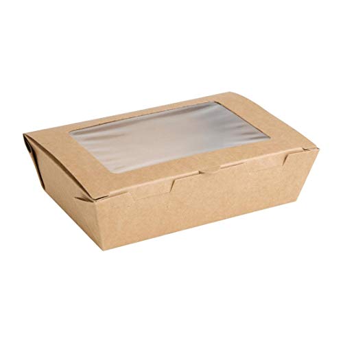 Fiesta Green Kompostierbare Salatboxen mit PLA-Fenstern, 700 ml, 200 Stück Fiesta Green Kompostierbare Salatboxen mit PLA-Fenstern, 700 ml, 200 Stück von Fiesta Green