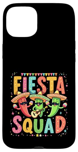 Cinco de Mayo Fiesta Squad Chili Peppers Mexikanische Party Vibes Hülle für iPhone 15 Plus von Fiesta Squad Chili Pepper Cinco de Mayo Funny Tees