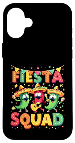 Cinco de Mayo Fiesta Squad Chili Peppers Mexikanische Party Vibes Hülle für iPhone 16 Plus von Fiesta Squad Chili Pepper Cinco de Mayo Funny Tees