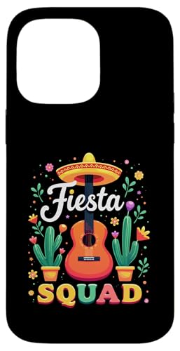 Fiesta Squad Chili Pepper Gitarre Maracas Cinco de Mayo Party Hülle für iPhone 14 Pro Max von Fiesta Squad Chili Pepper Cinco de Mayo Funny Tees